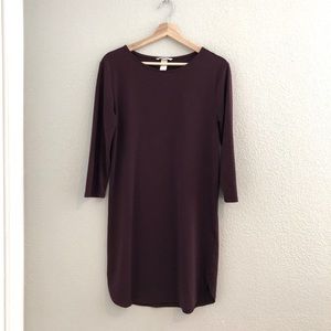 H&M Shift Dress Burgundy